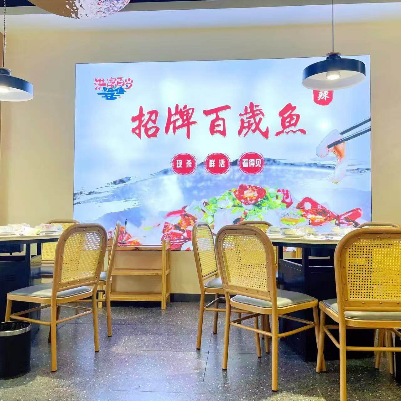 招牌百岁鱼品牌墙